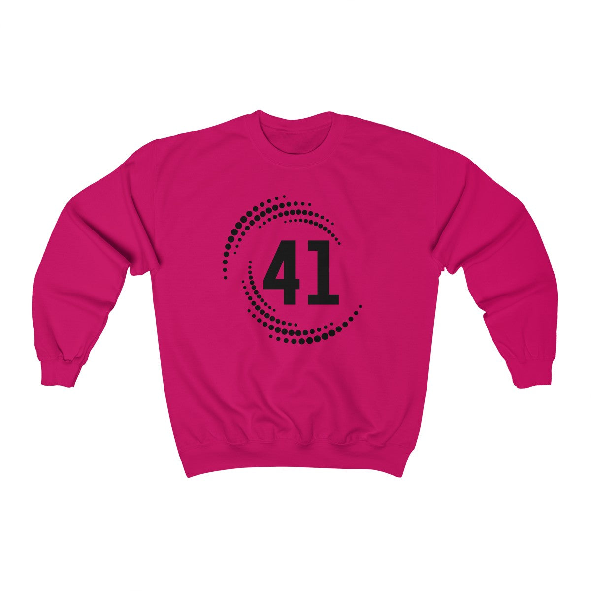 #41 Dot Swirl Design Crew Neck Sweatshirt