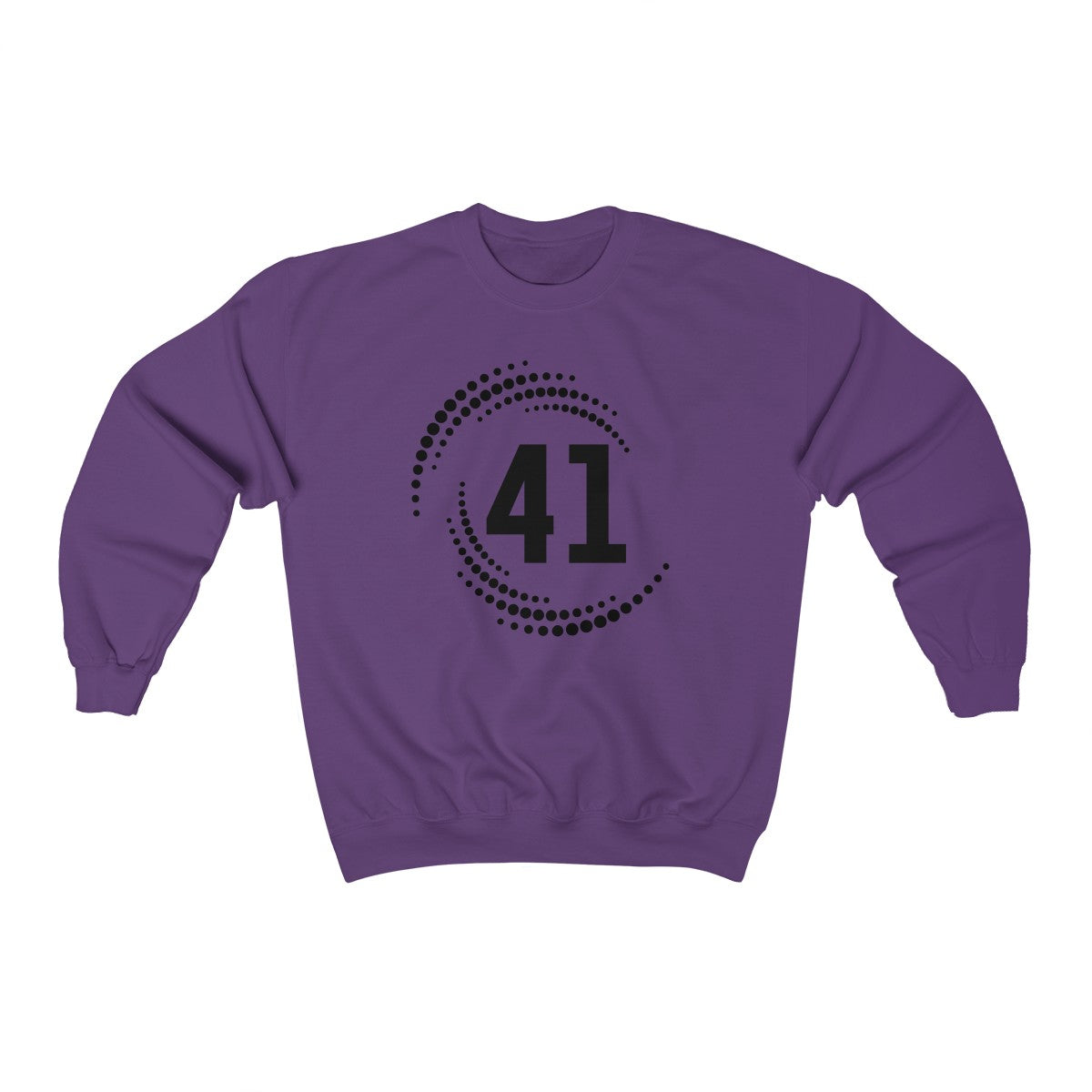 #41 Dot Swirl Design Crew Neck Sweatshirt