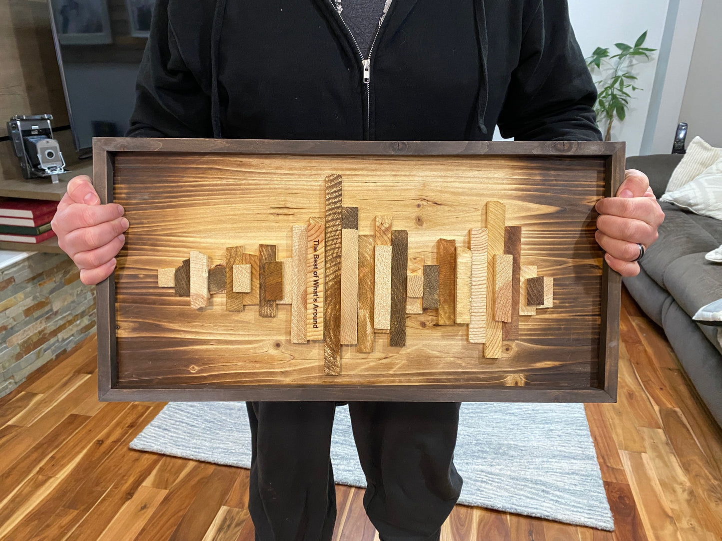 Industrial style 3D Sound Wave Art