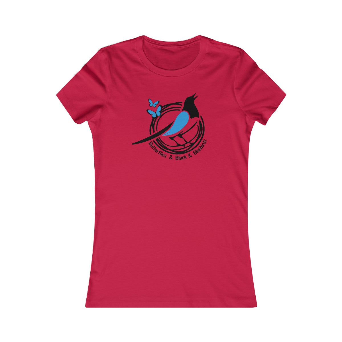 Black and Blue Bird Women's Cut