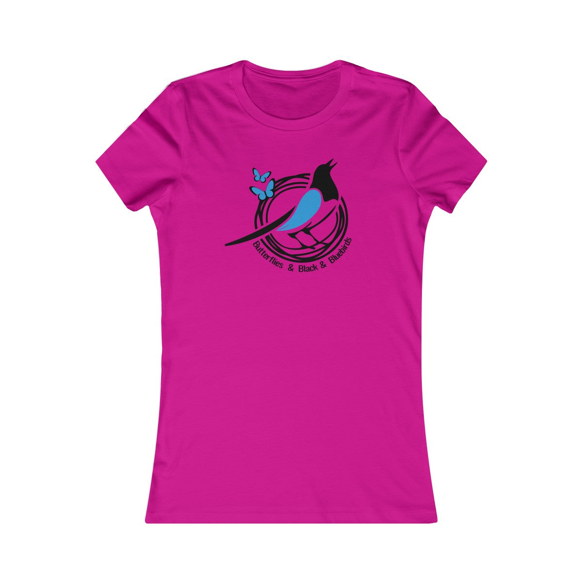 Black and Blue Bird Women's Cut