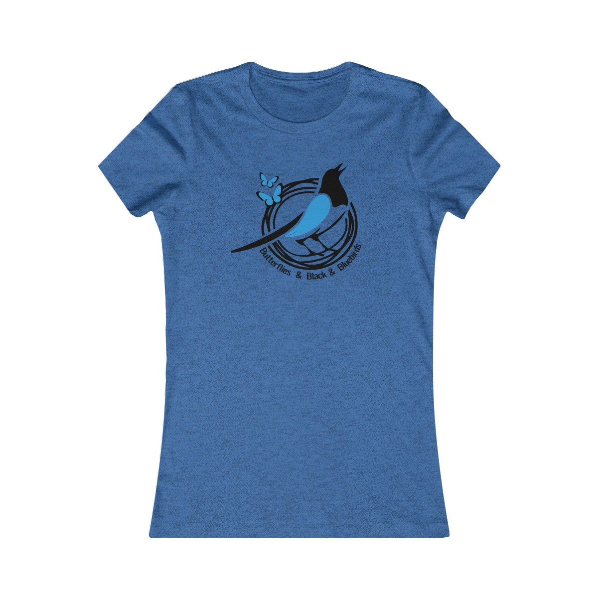 Black and Blue Bird Women's Cut