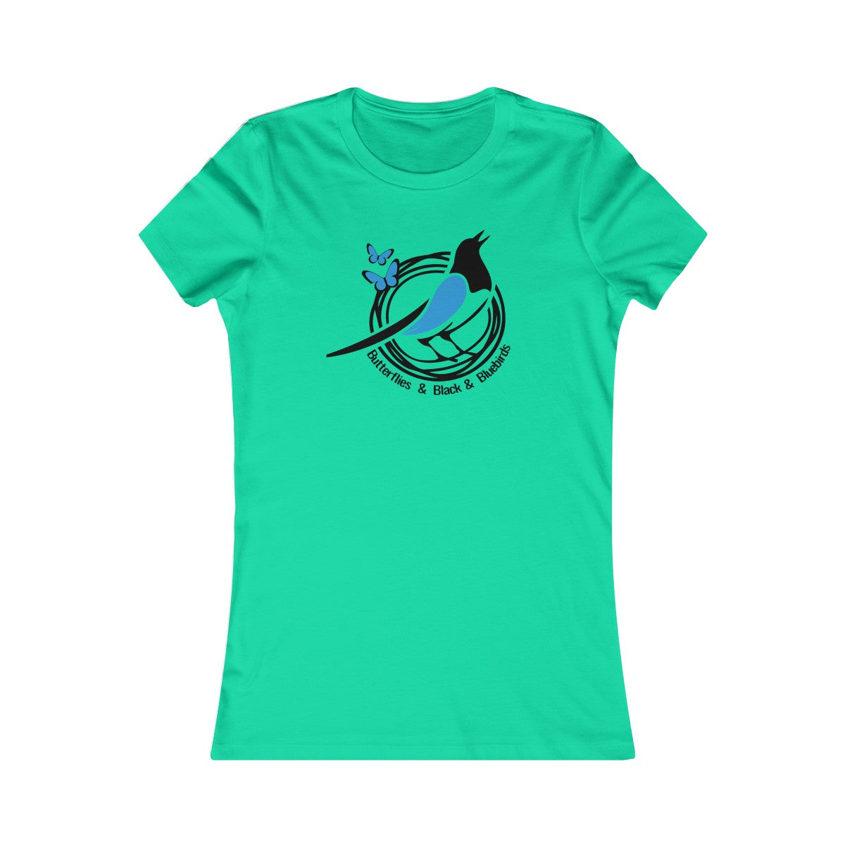 Black and Blue Bird Women's Cut