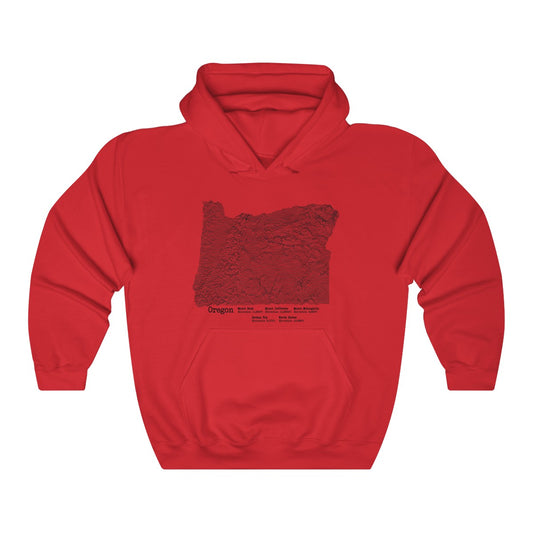Oregon Mountains Stats  Hoodie