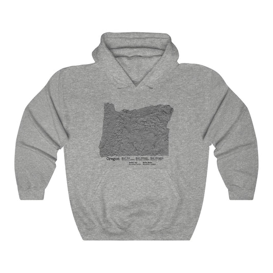 Oregon Mountains Stats  Hoodie