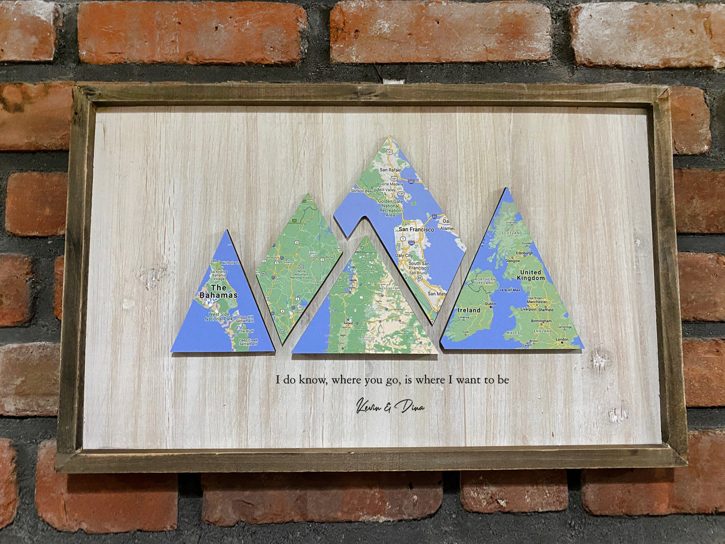 The Journey Of Us Personalized 3D Map Art