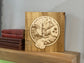 Mountains & Oceans Wood Block Art (Stained Oak)