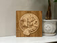 Mountains & Oceans Wood Block Art (Stained Oak)