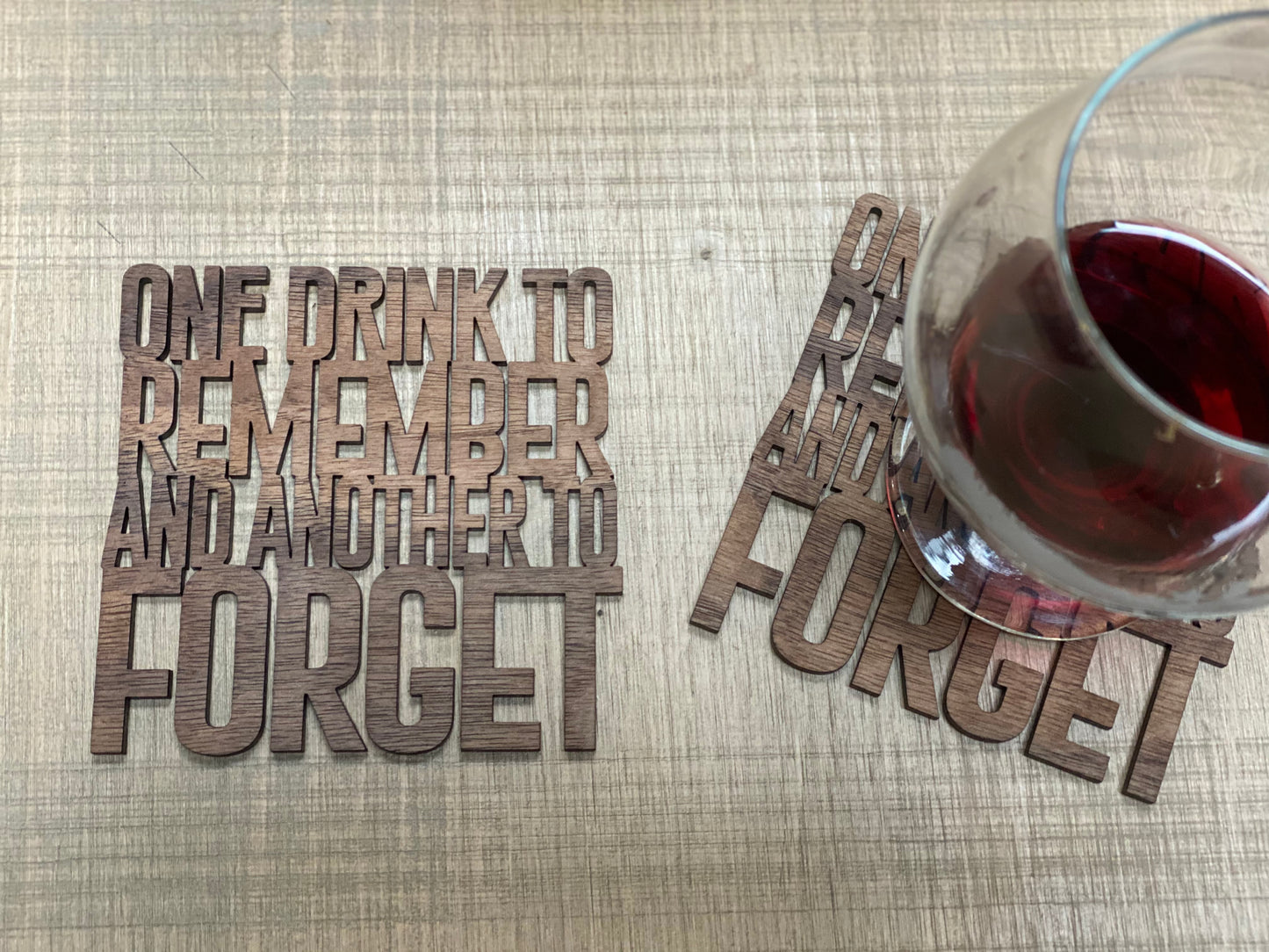 Wine Caddy And Custom Coasters