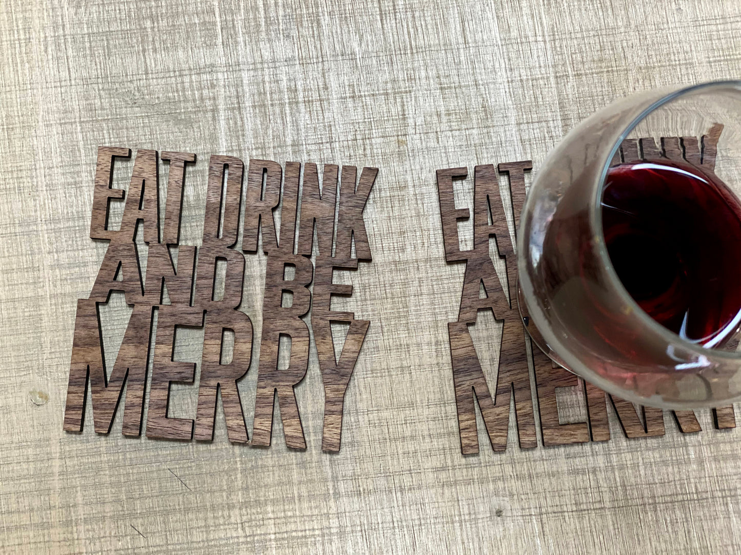 Wine Caddy And Custom Coasters