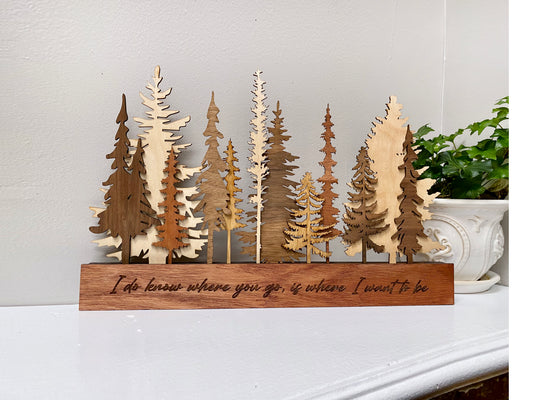 The Layered Trees County Home Style, Personalized Art, Décor