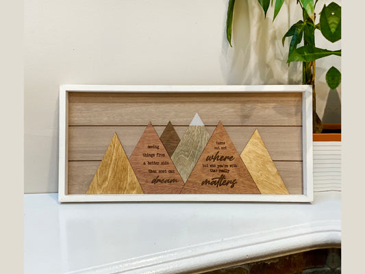 Geometric Mountains wall Art - You & Me or BOWA