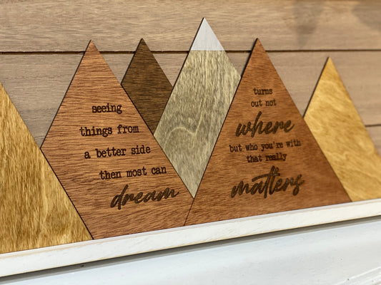 Geometric Mountains wall Art - You & Me or BOWA