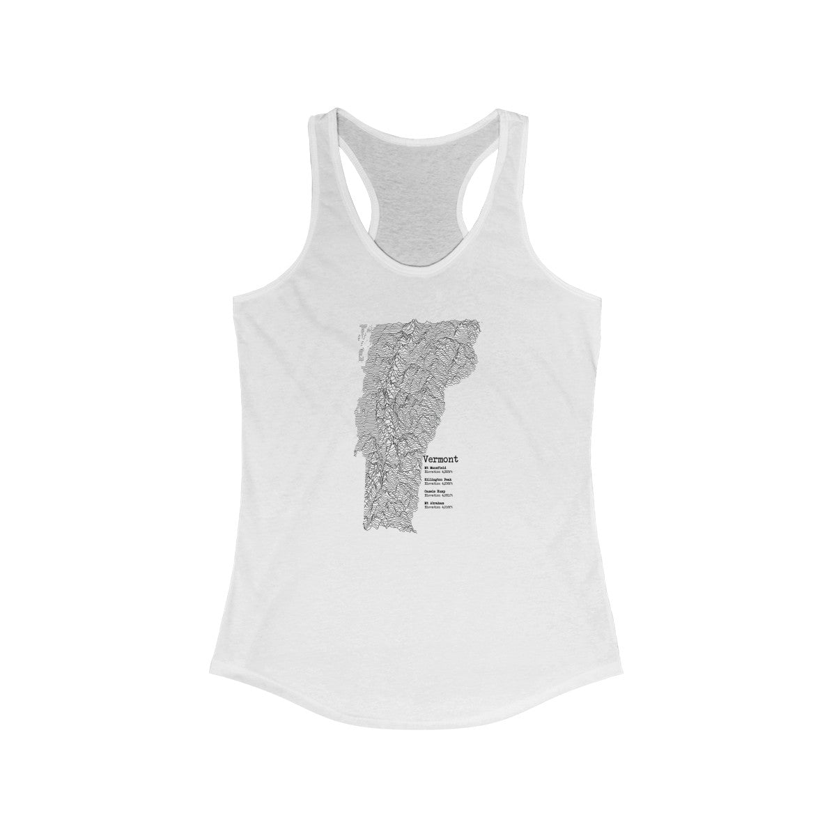 Vermont Mountains Stats Tank Top