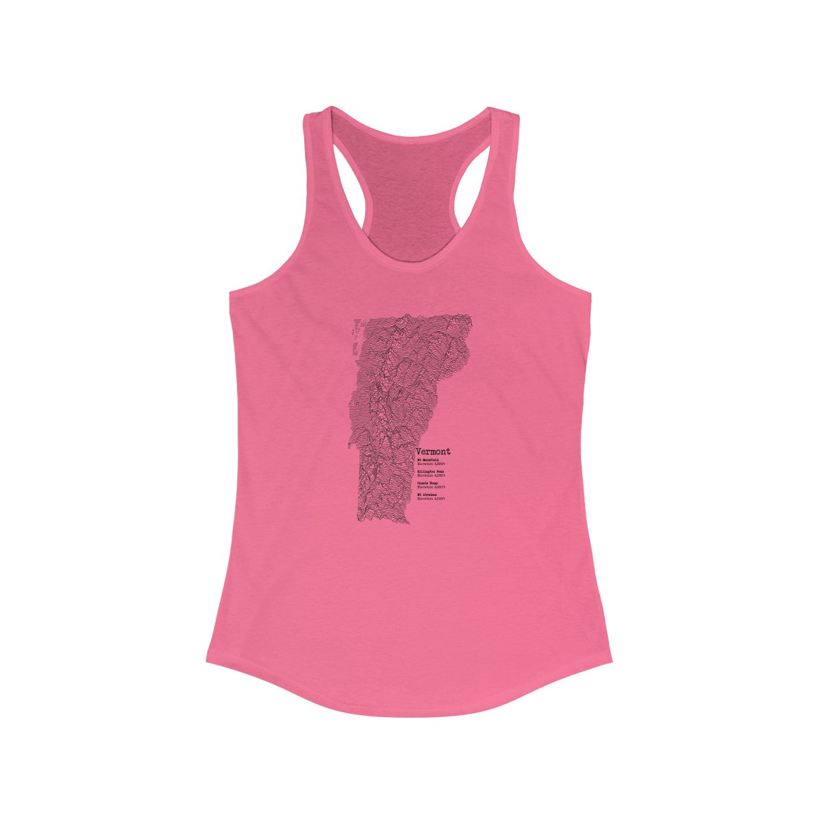 Vermont Mountains Stats Tank Top