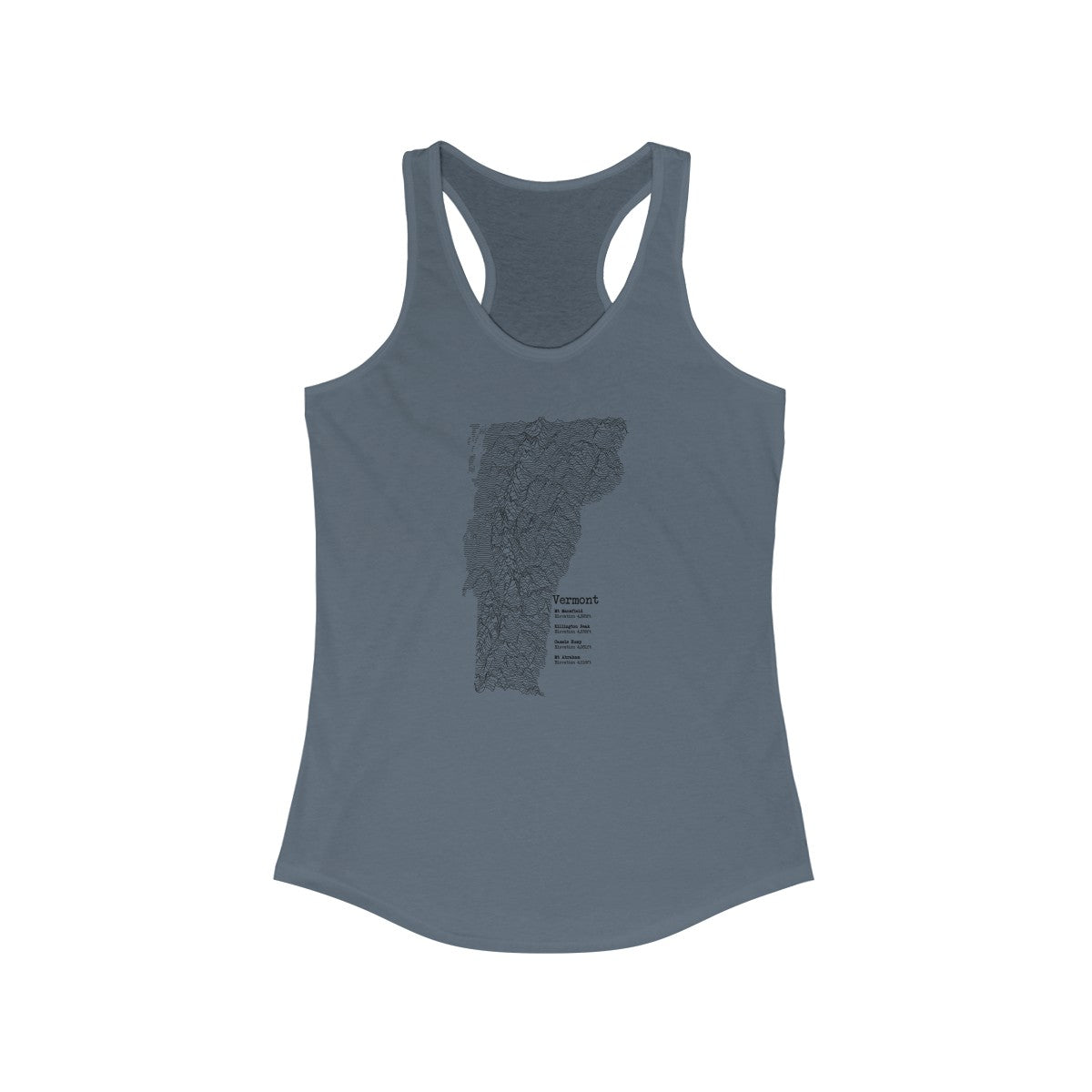 Vermont Mountains Stats Tank Top