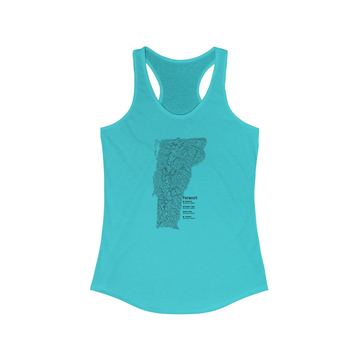 Vermont Mountains Stats Tank Top