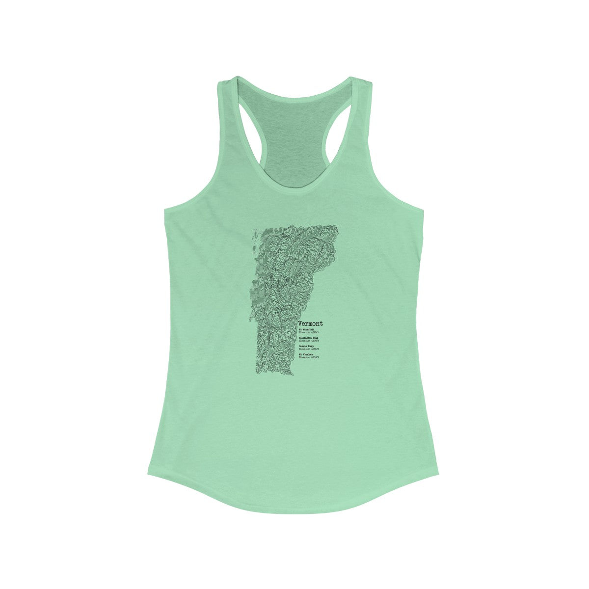 Vermont Mountains Stats Tank Top