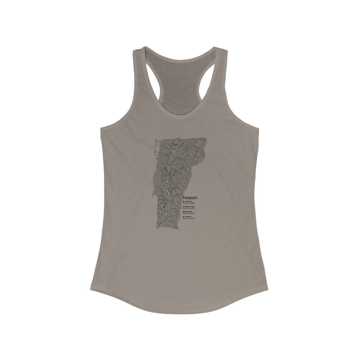 Vermont Mountains Stats Tank Top