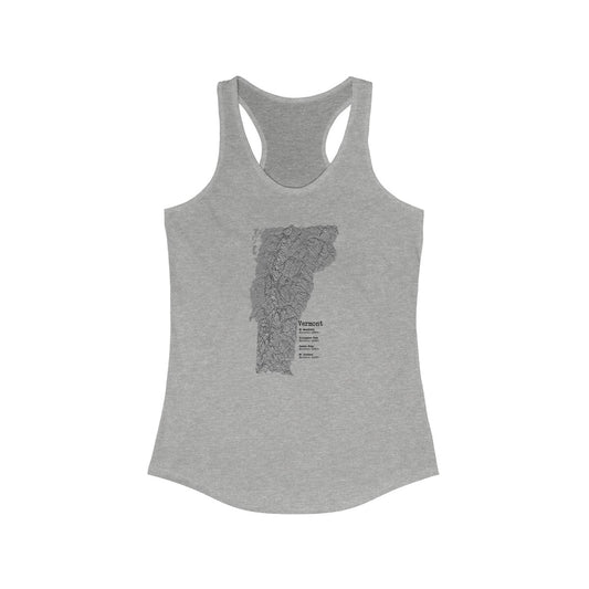 Vermont Mountains Stats Tank Top