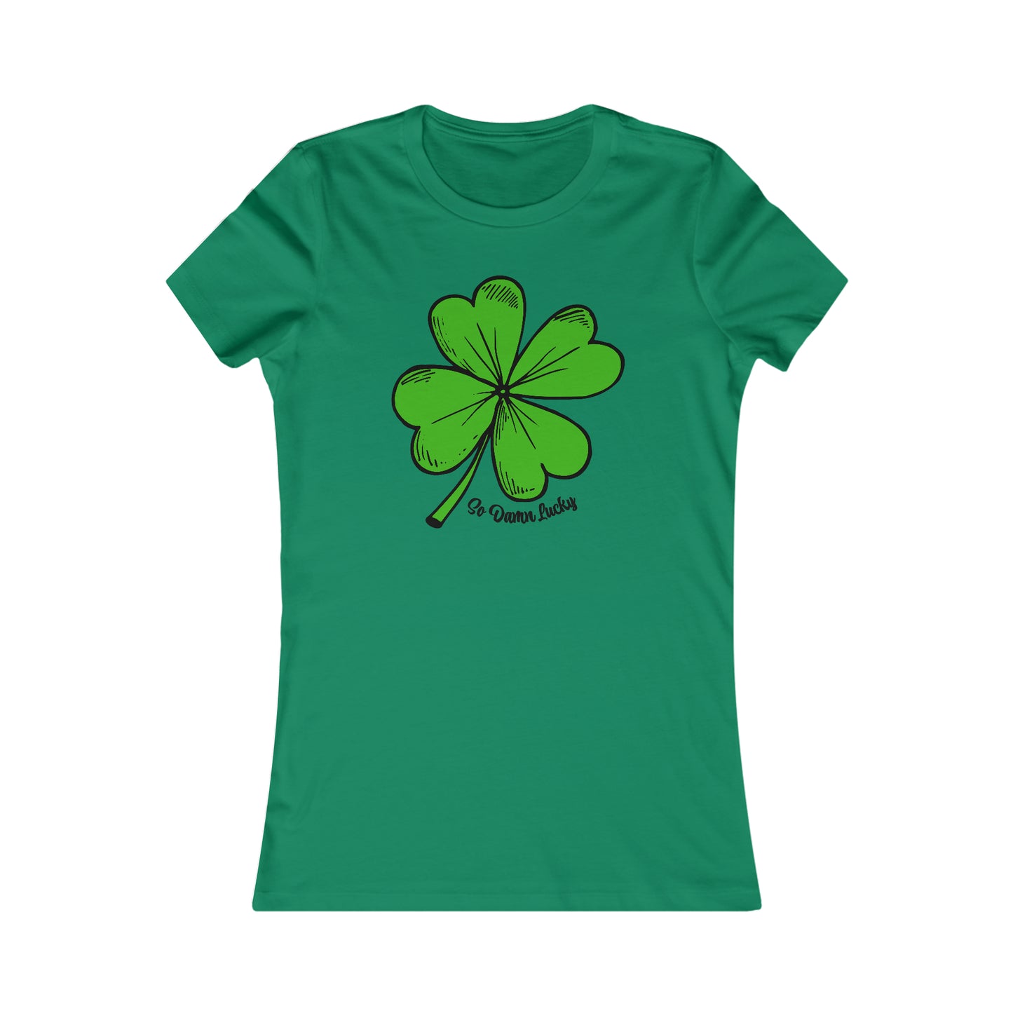 So Damn Lucky Clover Women's Cut