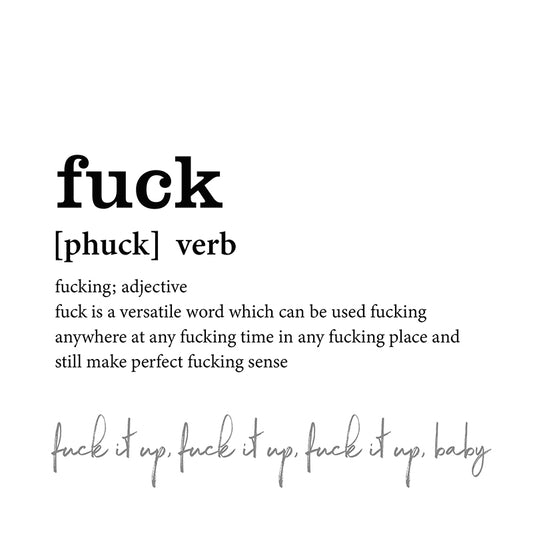 The Definition of Fuck Minimalistic Framed Print