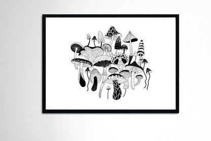 Magic Stuff B&W Art Print