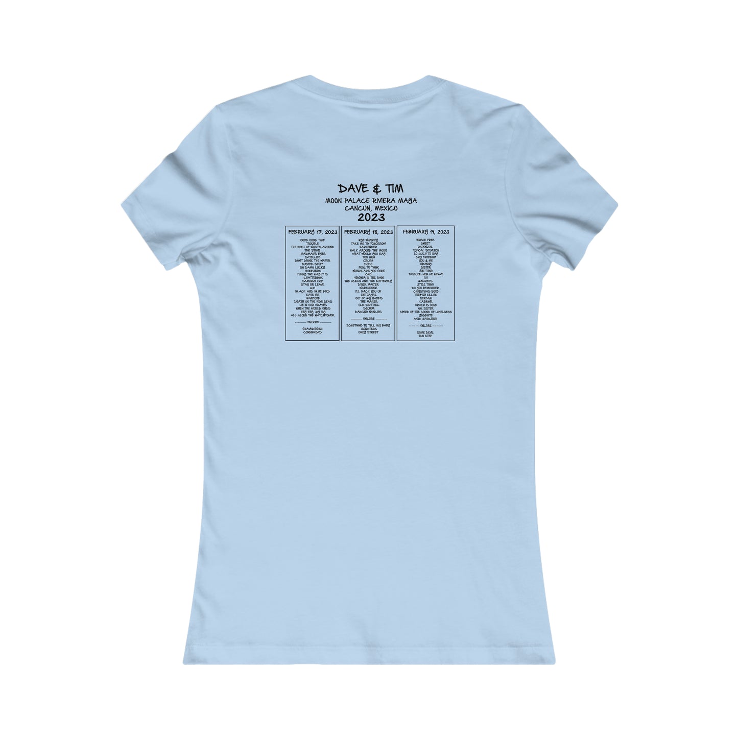 D&T Sunny Days 2023 Women's Cut W/SET LIST