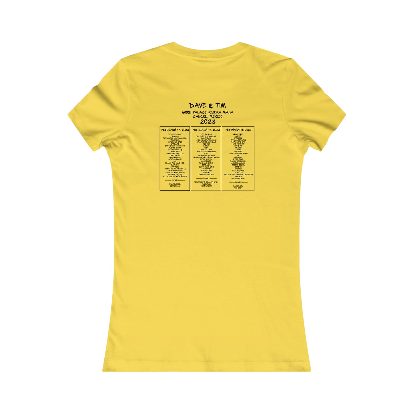 D&T Sunny Days 2023 Women's Cut W/SET LIST