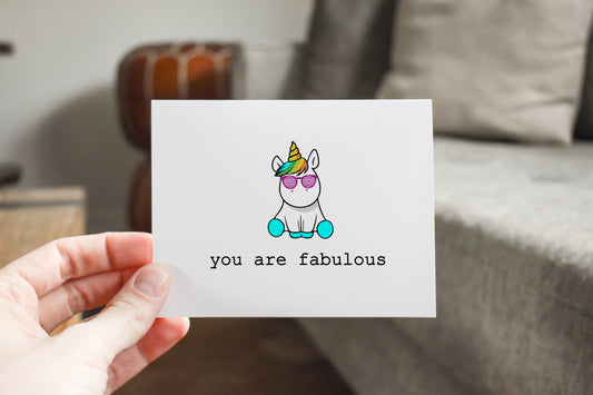 Fabulous Unicorn Greeting Card